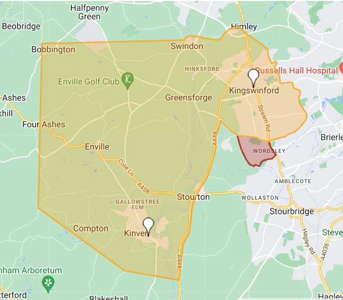 Moss Grove Surgery Catchment area map